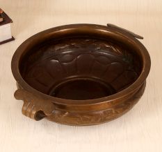 Traditional South Indian Brass Urli for Flower Decoration