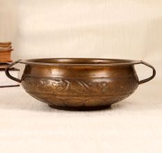 Traditional South Indian Brass Urli for Flower Decoration