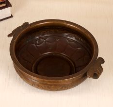 Traditional South Indian Brass Urli for Flower Decoration