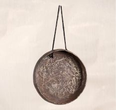 Vintage Tibetan Bell Metal Gong Crafted in Himalayan Art