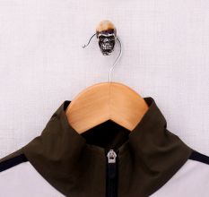 Brown Man Face Skull Resin Wall Hooks-2 Pieces