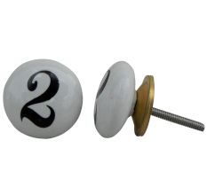 Number Ceramic Knob -2
