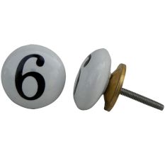 Number Ceramic Knob -6