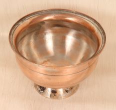 Islamic Art Handcrafted Copper Pot in Vintage Finish for Decor