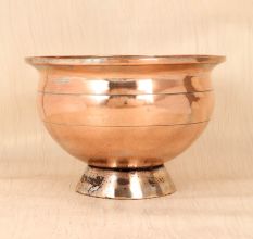 Islamic Art Handcrafted Copper Pot in Vintage Finish for Decor