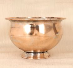 Plain Brown Finish Fruit Bowl Made of Premium Copper