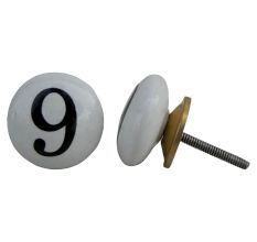 Number Ceramic Knob -9