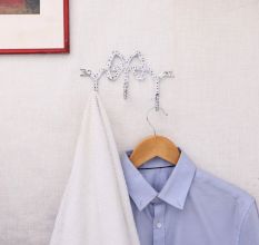 Modern Black White Bow Shape Iron Hook