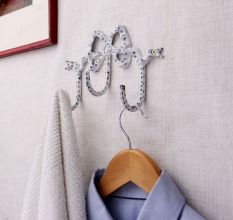 Modern Black White Bow Shape Iron Hook