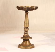 Traditional South Indian Design Brass Oil Lamp for Collection
