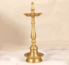 South Indian Traditional Brass Oil Lamp for Prayer Room
