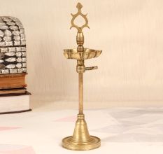Vintage Finish Brass Oil Lamp for Prayer Room and Decoration