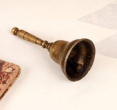 Indian Traditional Brass Temple Bell with Handle for Prayer