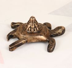 Handmade Holy Finest Brass Lakshmi Turtle Yantra for Prayer Room