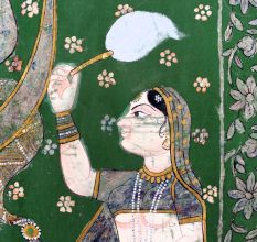 Beautiful Lord Krishna Cloth Pichwai Painting for Prayer Room