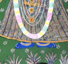 Beautiful Lord Krishna Cloth Pichwai Painting for Prayer Room