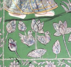 Beautiful Lord Krishna Cloth Pichwai Painting for Prayer Room