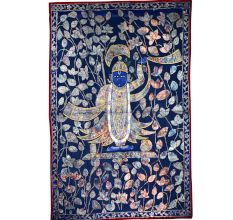Pichwai Art of Lord Krishna on Cloth for Prayer Room