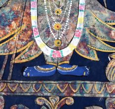 Pichwai Art of Lord Krishna on Cloth for Prayer Room