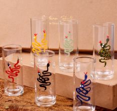 Transparent Shot Glasses for Decoration in Set of 6
