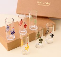 Transparent Shot Glasses for Decoration in Set of 6