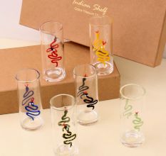 Transparent Shot Glasses for Decoration in Set of 6
