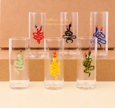 Transparent Shot Glasses for Decoration in Set of 6