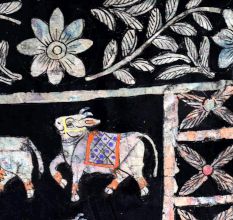 Beautiful Pichwai Painting of Lord Krishna on Cloth for Prayer Room