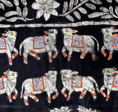 Beautiful Pichwai Painting of Lord Krishna on Cloth for Prayer Room