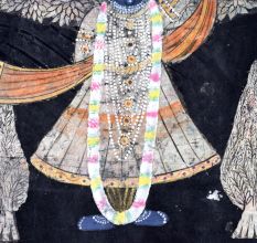 Beautiful Pichwai Painting of Lord Krishna on Cloth for Prayer Room