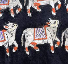 Beautiful Pichwai Painting of Lord Krishna on Cloth for Prayer Room