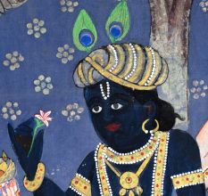 Pichwai Art Lord Krishna Golconda Art Painting for Home Decor Wall Art
