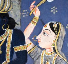 Pichwai Art Lord Krishna Golconda Art Painting for Home Decor Wall Art
