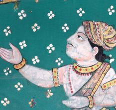 Beautifully Painted Cloth Pichwai Painting of Lord Krishna for Decor