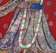 Vibrant Colored Lord Krishna Pichwai Painting for Prayer Room
