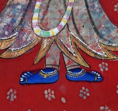 Vibrant Colored Lord Krishna Pichwai Painting for Prayer Room