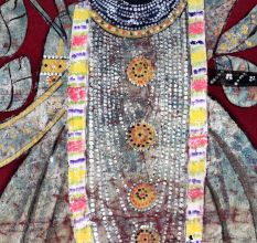 Multi-Colour Lord Krishna Cloth Pichwai Painting for Prayer Room