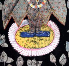 Lord Shrinathji Cloth Pichwai Painting in Golconda Art for Home Decoration
