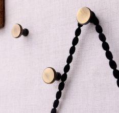 Antique Round Brass Wall Hooks-3 Pieces