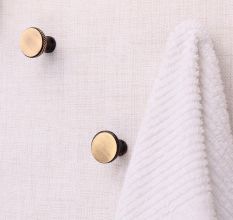 Antique Round Brass Wall Hooks-3 Pieces