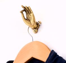 Mudra Brass Index Finger Wall Hook