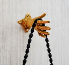 Brass Gold Hand Shape Wall Hook