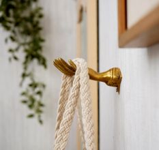 Brass Gold Hand Shape Wall Hook