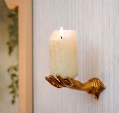 Brass Gold Hand Shape Wall Hook