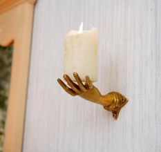 Brass Gold Hand Shape Wall Hook