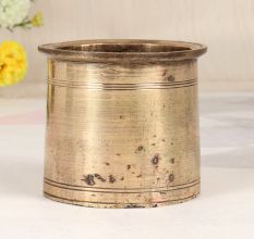 Plain Brown Finish Holy Panchpatra Pot Made of Brass