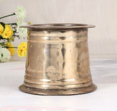 Shiny Premium Brass Panchpatra Pot for Home Decoration