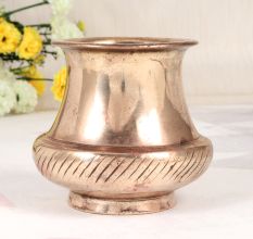 Gujarati Handmade Brass Holy Water Pot for Indoor Decoration