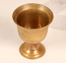 Handcrafted High-Quality Brass Flower Pot in Cup Shape
