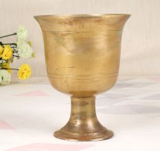 Cup Shaped Brass Flower Pot for Home Decoration